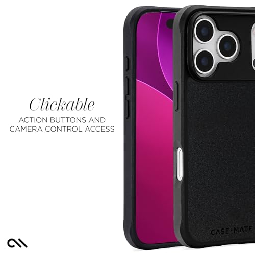 Image of Case-Mate iPhone 17 Pro Case - Tough Black | Compatible with MagSafe - Rugged Phone Cover with 12ft Drop Protection - Premium Magnetic Phone Cover for iPhone 17 Pro