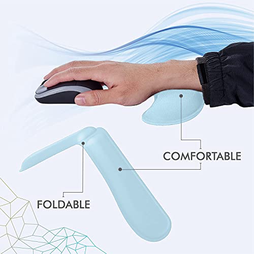Zibly Wrist Rest Keyboard And Mouse Set - Anti-Skid Non Slip Ergonomic Wrist Cushion Support Pad - Easy Typing,Pain Relief - Premium Memory Foam For Work From Home Gaming Computer Laptop (Blue) #TOP4