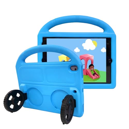 Coque iPad mini 3 enfant bleue pour regarder des vidéos en voyage