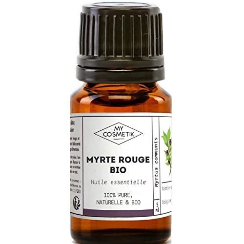 MY COSMETIK - Aceite esencial de mirto rojo orgánico - De agricultura ecológica - Quimiotipado HEBBD/HECT - 100% puro y natural - Certificado ECOCERT - Fabricado en Francia - 10 ml