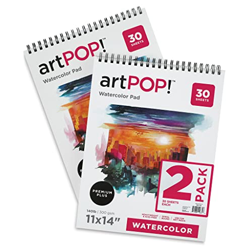 artPOP! Watercolor Paper Pads, 2-Pack, 11