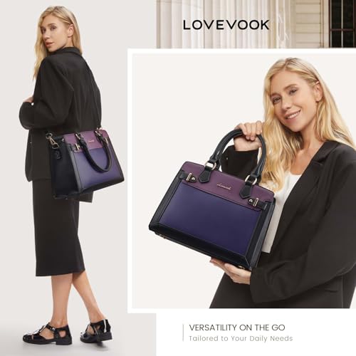 Image of LOVEVOOK Purses and Handbags for Women, Tote Shoulder Bag Satchel Purse and PU Leather Top Handle for ladies