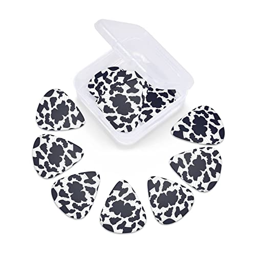Lot de 12 médiators pour guitare électrique basse acoustique Motif vache noire - Les Beatles, Paul McCartney, John Lennon, RIngo Starr, George Harrison Lot de 12 médiators pour guitare électrique basse acoustique Motif vache noire – Image 4
