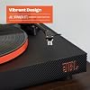 JBL Spinner BT - Bluetooth with AptX-HDTM Turntable, Components, Removable Headshell, Aluminum Platter and Belt Drive, Moving Magnet Cartridge pre-Installed (Black)