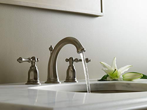 Kohler 13491-4-Cp Kelston Widespread Bathroom Faucet With Pop-Up Drain Assembly, 3-Hole 2-Handle Bathroom Sink Faucet, 1.2 Gpm, Polished Chrome #TOP1