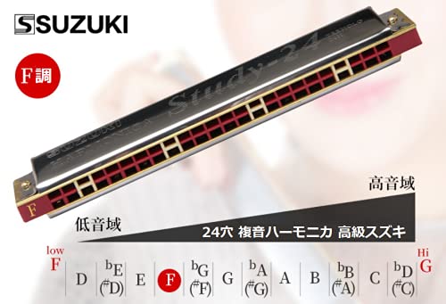 Amazon | SUZUKI -24H C 24穴 複音ハーモニカ 高級スズキ 複音