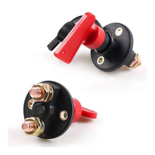Car Battery Isolator Disconnect Switch Power Kill Switch for Marine Car Boat(2 Holes)