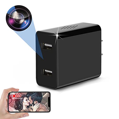 NYHKTY 1080p Mini cámara WiFi vigilancia inalámbrica Cargador videocomplía de Cargadores de visión de visión de visión de visión de la UE Cover