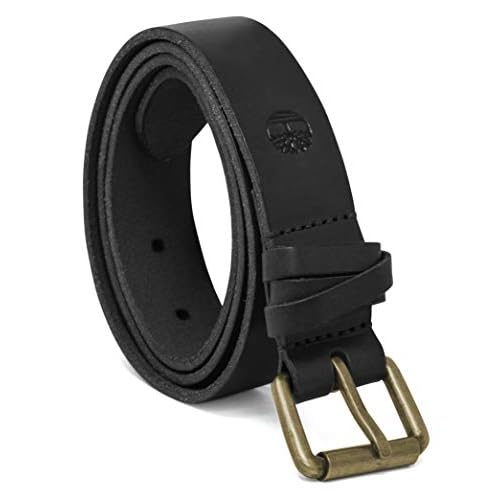 Timberland Women's Casual Leather Belt for Jeans, Black (Criss Cross), Large (33-37)