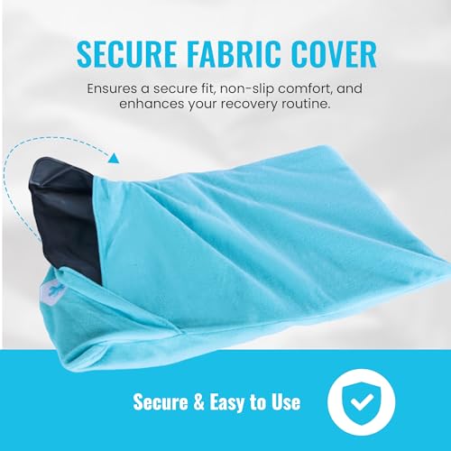 Image of ICEWRAPS Fabric Cover for 12 x 21 Clay Pack, Reusable Ice Pack Cover - Blue