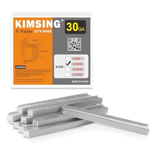 10MM V-Nails 30 Gauge 10.3mm Diameter 10mm Length UNI Hard Wood Type V Nails for V1015 Picture Frame Nailer 4,000 PCS/BOX