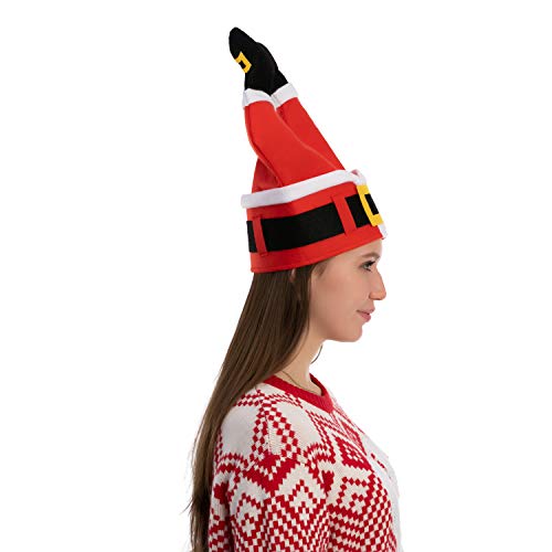 image for JOYIN 3 Packs Christmas Santa Pants Hats for Funny Hilarious and Festi