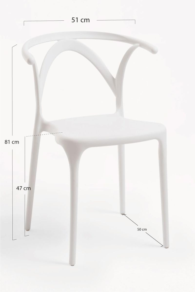Regalos Miguel - Packs Sillas Jardín - Pack 4 Sillas Aniel - Blanco