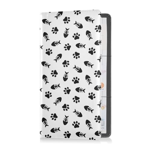 Passport Holder Women Gnomes Pattern con Mushrooms and Rainbow PU Leather Covers Travel Accessory 5.7 x 4.3in