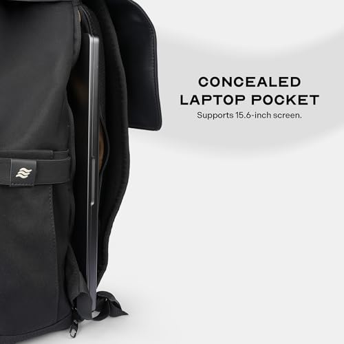 Image of Assembly Kairo 23L Laptop Backpack for Men Women 15.6 Inch Premium PU Leather Office Travel Bag with Tablet Compartment