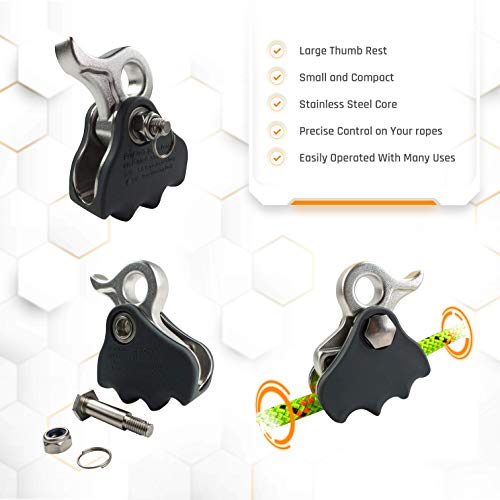 ProClimb Arborist Better Grab Rope Grab Rope Brake Removable Rope Cam Lock, Ergonomic