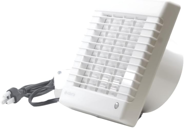 VENTS-US Axial Exhaust Fan showing the power cord and plug.