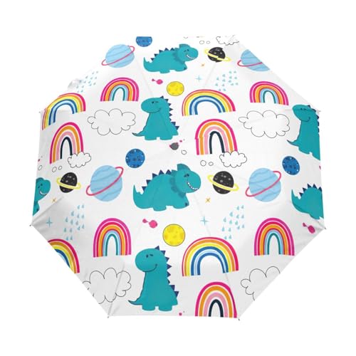 Parapluie compact blanc mignon automatique léger taille unique femme