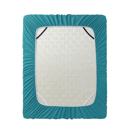 Image of Hearth & Harbor Extra Deep Pocket Full Fitted Sheet - Fits 18 to 24 Inch Mattress - Ultra Soft 1800 Microfiber, Wrinkle-Free & Breathable - Hotel Luxury Fitted Sheet Only, Teal