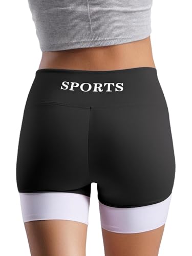 FEESHOW Kids Girls Cycling Shorts Stretchy High Waist Workout Yoga Shorts Gym Fitness Sport Short Leggings2