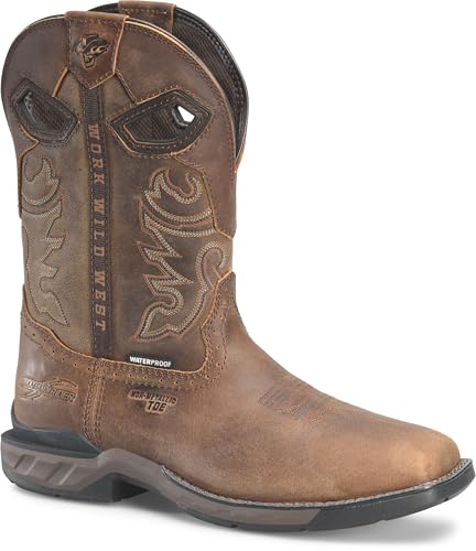 PHANTOM RIDER Wilmore Men’s Waterproof Composite Toe Work Boot 11″ Wide Square Toe