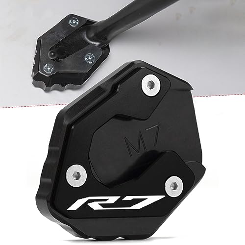 JUNIPI For R7 YZFR7 YZF-R7 2021 2022 2023 オートバイサイドブラケット拡張サイドブラケット延長パッドサポートプレート拡大ブラケット r7 yzf-r7 アクセサリー (黒)