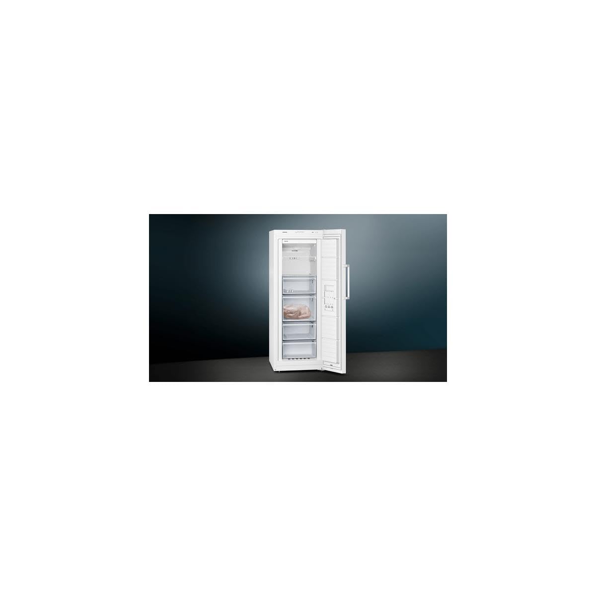 Siemens GS29NVWEP iQ300 - Congelador independiente (60 cm, 221 kWh al año, 200 L, noFrost, bigBox, varioZone, multiAirflow, color blanco)