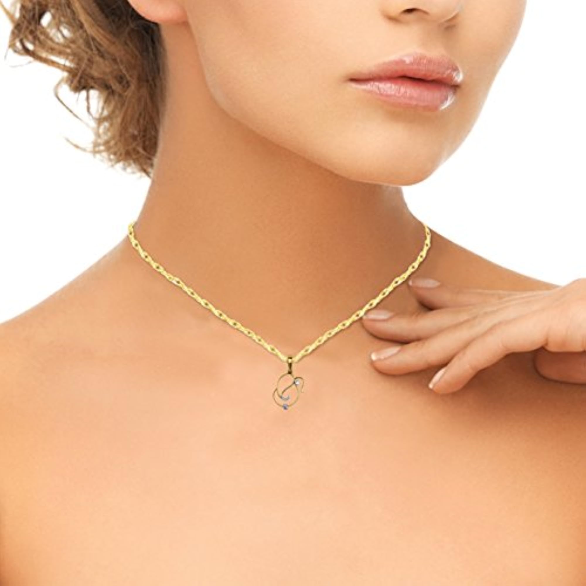 9KT Yellow Gold Pendant, Elegant Design