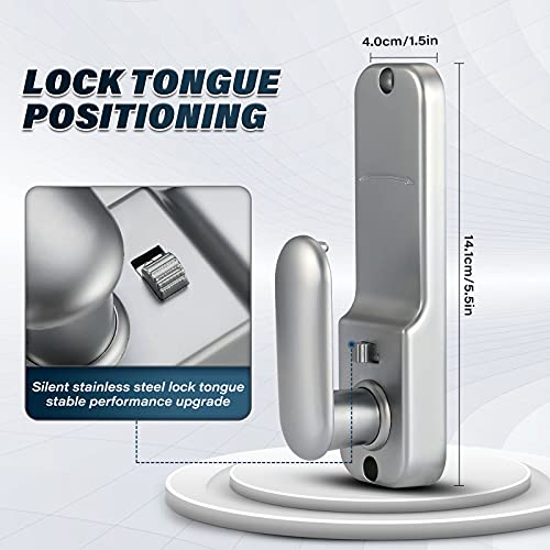 Yyjop Mechanical Door Lock, Mechanical Code Lock, Keyless Entry Lock Set Latch Lock 2-3/8 Inch And 2-3/4 Inch,Suitable For Garage/Hotel/Office/Studio/Warehouse/File Archives #TOP2