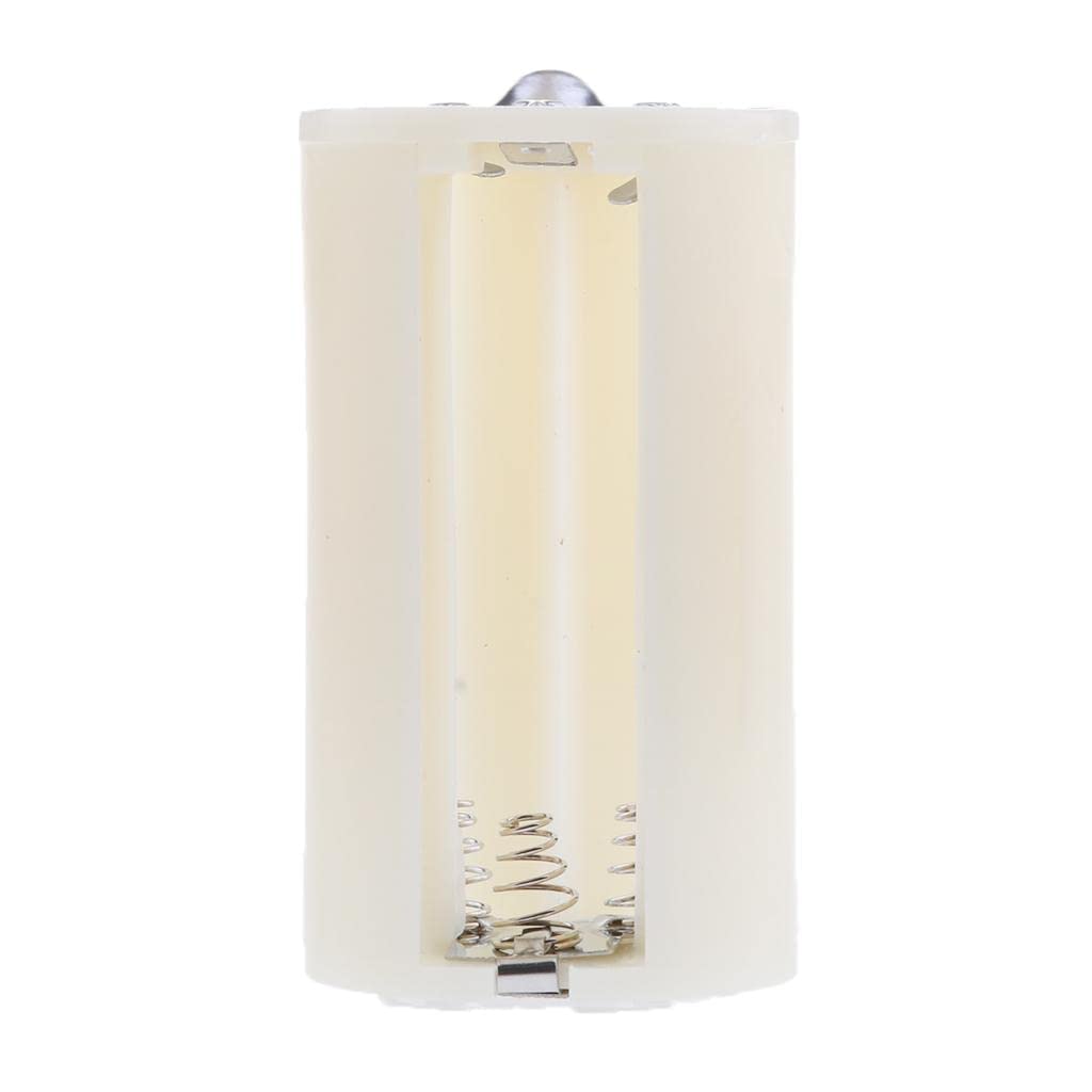 zalati 1Pcs Battery Converter Adapter Case White Size Type LR20 3 AA to D Three No.5 Battery to No.1 Battery Converters 3501b Parallel 1.5v