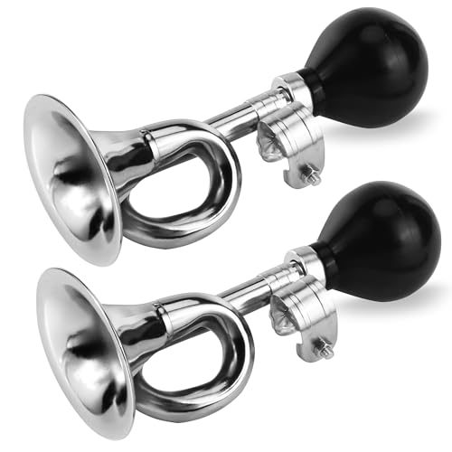 Klaxon de Bicyclette 2Pcs Sonnette de vélo Cloche Sonnette de vélo Klaxon en métal avec Bâti en Métal pour Vélo de Route de Montagne Guidons De Vélo