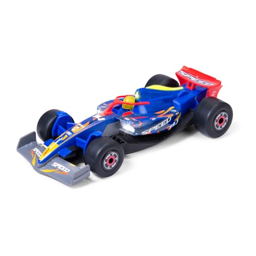 Dickie Toys Formula Racer Team Speed - Voiture Jouet 1:24 avec lumière et Son, Friction et Roues en Caoutchouc - 23 cm - Try Me