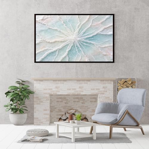 Tableaux abstraits de plage peints à la main texture originale pour salon chic