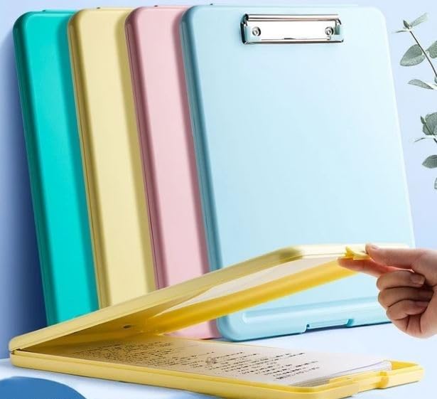 ART RANGER A4 Clip Pad/Clipboard with Storage Case for Paper and Document Storage 83002 (Assorted)