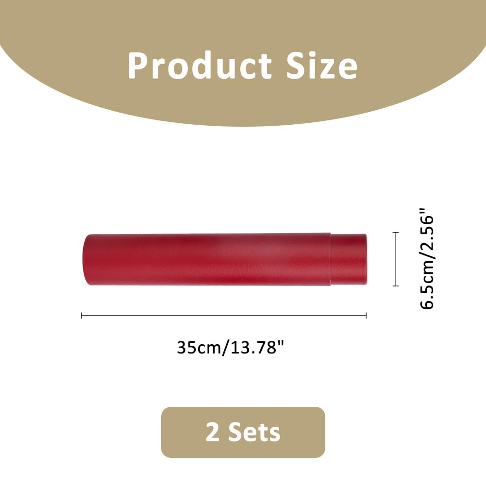 SUPERFINDINGS 2PCS Paper Poster Tube 35x6.5cm Drawing Mailing Tube Red Blueprint Storage Tube Calligraphy Painting Tube for Storing Paper Art Map Documents