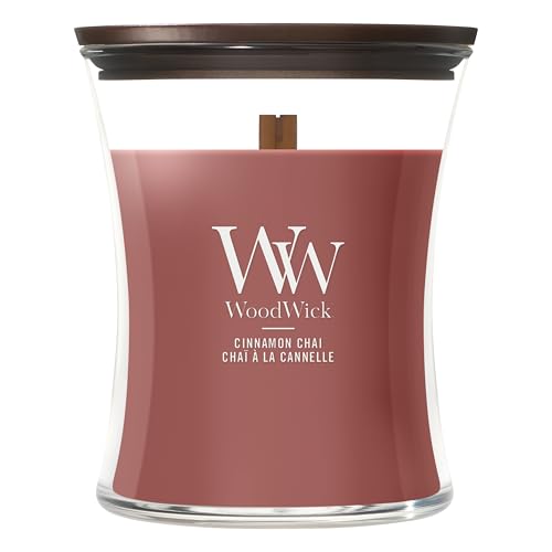 WoodWick Medium Hourglass Scented Candle | Cinnamon Chai | with...