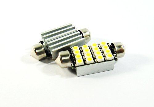 Ledin Error Free 16 Smd Led 6418 Trunk Cargo Area Light White 6413 6411 6428 Festoon Bulb (A Pair) #TOP4