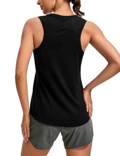 La mejor comparación de Camisetas sin mangas para Mujer para comprar online. 50 VIOPY Camiseta sin Mangas Ligera para Mujer Camisetas sin Mangas con Espalda Cruzada para Hacer Ejercicio sin Mangas, Ajuste Holgado, para Yoga, Correr, Gimnasio Negro L