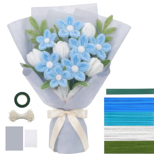 YUNAMI Chenille Stems for DIY Flower Making - 200 Pcs Pipe Cleane...