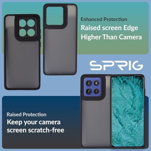 Image of SPRIG Compatible with Moto Edge 60 Stylus Premium MistClear Back Cover Drop Tested Shock Proof Mobile Case for Men, Women, Boys and Girls with Camera Protection (Black)
