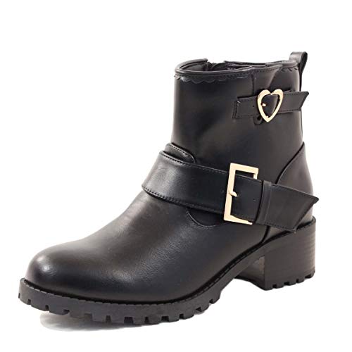 【primevere LIZ LISA プリマベーラリズリサ】 ショートブーツ エンジニア PLZ8090 ブラック S（約22.5センチ）