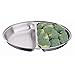 Olympia P185 Oval 10 "Vegetal Plato Plato De Acero Inoxidable Vajilla