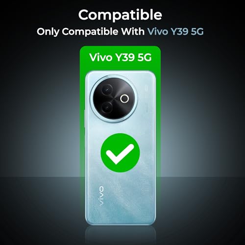 Image of A rtistque Clear Hard Transparent Acrylic Armor Anti-Drop Shockproof TPU Edge Back Cover Case for Vivo Y39 5G - Black