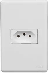 Conjunto 4x2 1 Toma 2p+t 10a 250v Horizontal Stella Steck Branco