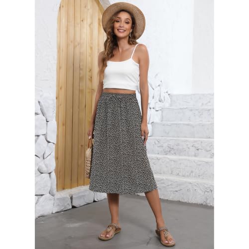 Image of Witsmile Flowy Skirt Elastic High Waist A-Line Skirt with Pockets Bohemia Cover-up for Women 2026 Trendy(S-2XL)
