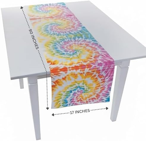 Fun Express Beach Bum Tie-Dye Table Runner – Vibrant Over 7 Feet Long, Perfect for Summer Parties, Picnics, and Beach-Themed Celebrations image 5