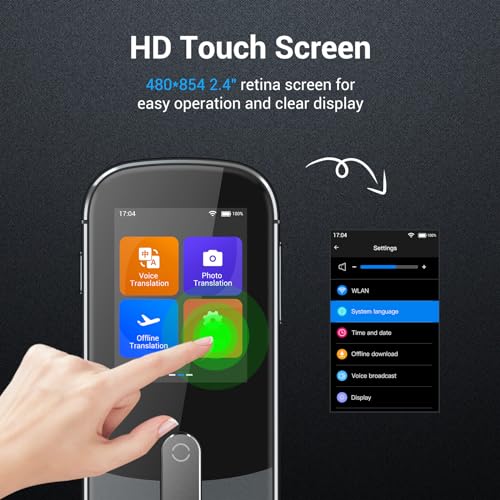Offline Language Voice Translator Device W09 PRO for 144 Languages and Accents Photo Translation No Wifi Internet Needed for Travel Business 7 Offline Language Voice Translator Device W09 PRO for 144 Languages and Accents Photo Translation No Wifi Internet Needed for Travel Business - Image 5