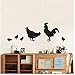 WYLYSD Gallinas Y Pollitos Calcomanía De Pared Animales Cocina Decoración Del Hogar Sala De Estar Dormitorio Arte Papel Tapiz Pegatinas De Pared 84X51Cm