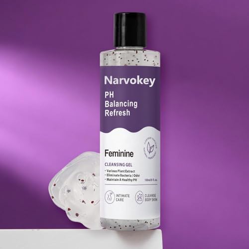 Narvokey Her Refresh pH Balancing Shower Gel, Natural Feminine Hygiene Solution-8fl oz