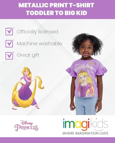 Image of Disney Girls Birthday T-Shirt Infant to Big Kid Sizes (18 Months - 14-16)